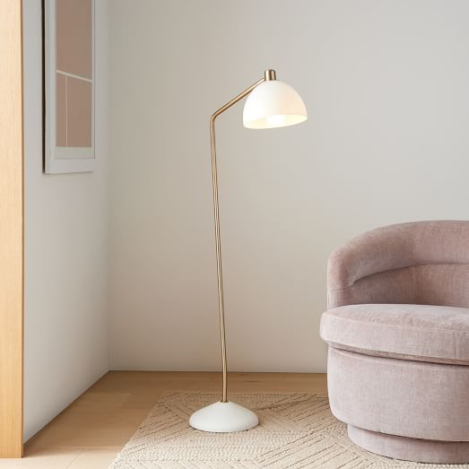 Pavo champagne brass double floor lamp hotsell